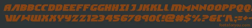 Шрифт Ninjagardensemital – коричневые шрифты на чёрном фоне