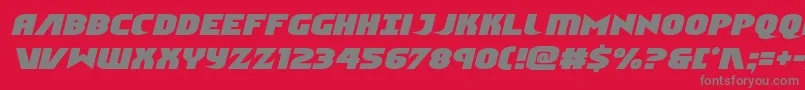 Ninjagardensemital Font – Gray Fonts on Red Background