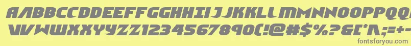 Ninjagardensemital Font – Gray Fonts on Yellow Background