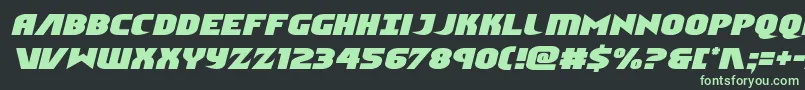 Ninjagardensemital Font – Green Fonts on Black Background