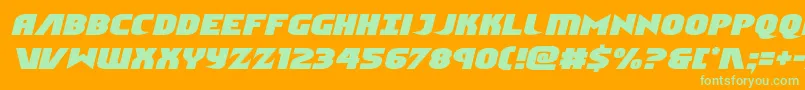 Ninjagardensemital Font – Green Fonts on Orange Background