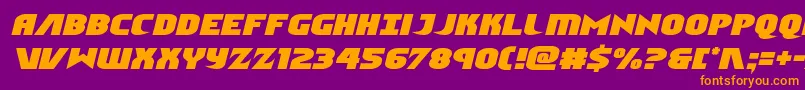 Ninjagardensemital Font – Orange Fonts on Purple Background