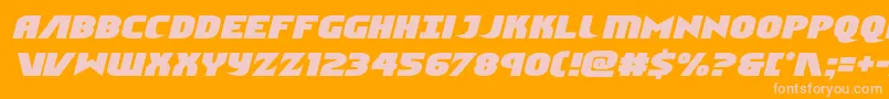 Ninjagardensemital Font – Pink Fonts on Orange Background