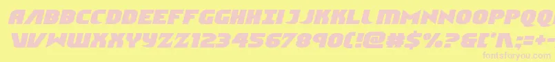 Czcionka Ninjagardensemital – różowe czcionki na żółtym tle