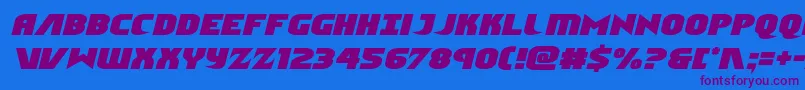 Ninjagardensemital Font – Purple Fonts on Blue Background