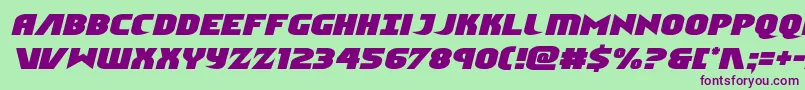 Ninjagardensemital Font – Purple Fonts on Green Background