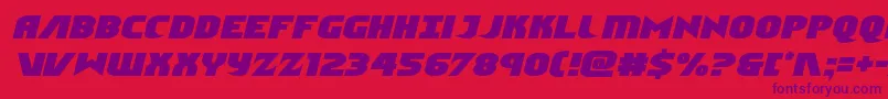 Ninjagardensemital Font – Purple Fonts on Red Background