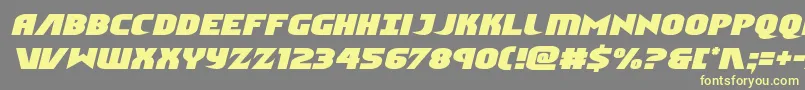 Ninjagardensemital Font – Yellow Fonts on Gray Background