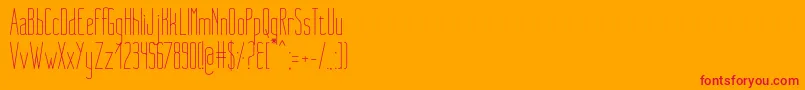 Шрифт NueLight – красные шрифты на оранжевом фоне