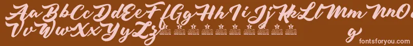 Шрифт LivingColoursPersonalUse – розовые шрифты на коричневом фоне