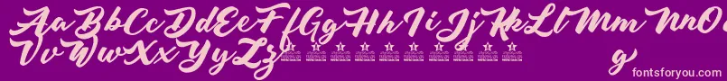 LivingColoursPersonalUse Font – Pink Fonts on Purple Background