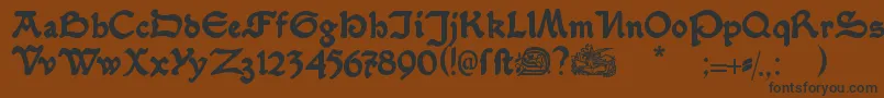 Serpentisblack Font – Black Fonts on Brown Background