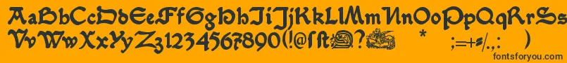 Serpentisblack Font – Black Fonts on Orange Background