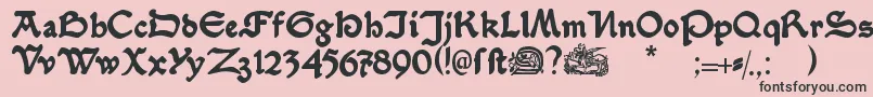 Serpentisblack Font – Black Fonts on Pink Background