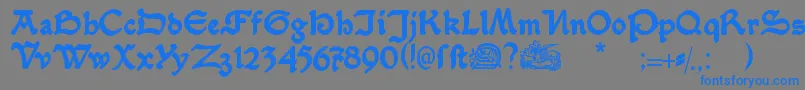 Serpentisblack Font – Blue Fonts on Gray Background