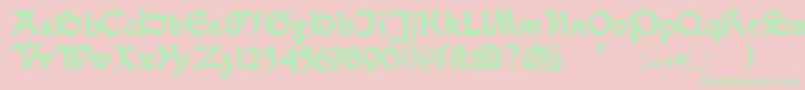 Serpentisblack Font – Green Fonts on Pink Background