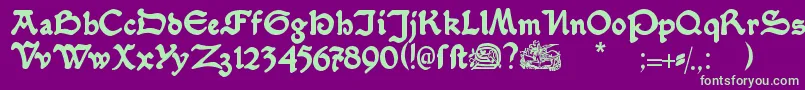 Serpentisblack Font – Green Fonts on Purple Background