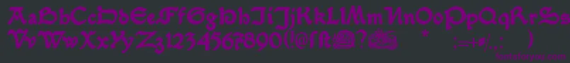 Шрифт Serpentisblack – фиолетовые шрифты на чёрном фоне