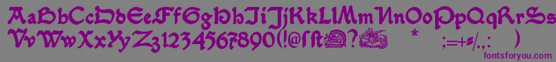 Serpentisblack Font – Purple Fonts on Gray Background