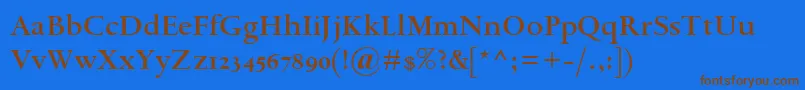 SpectrumMtOsfSemibold Font – Brown Fonts on Blue Background