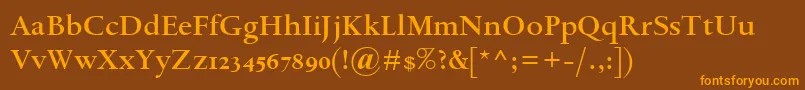 SpectrumMtOsfSemibold Font – Orange Fonts on Brown Background