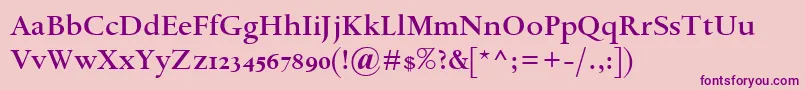 SpectrumMtOsfSemibold Font – Purple Fonts on Pink Background