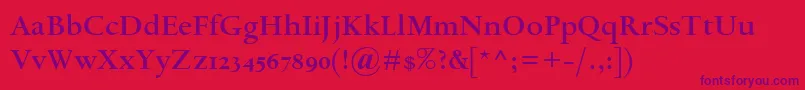 SpectrumMtOsfSemibold Font – Purple Fonts on Red Background