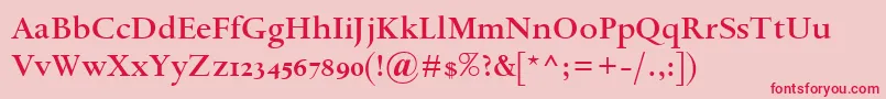 SpectrumMtOsfSemibold Font – Red Fonts on Pink Background