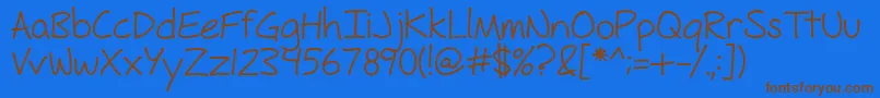 FhHyperboleRegularOtf Font – Brown Fonts on Blue Background