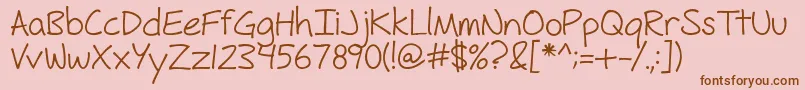 FhHyperboleRegularOtf Font – Brown Fonts on Pink Background