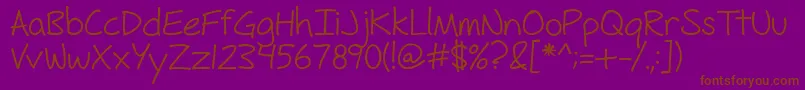 FhHyperboleRegularOtf Font – Brown Fonts on Purple Background