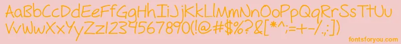 FhHyperboleRegularOtf Font – Orange Fonts on Pink Background