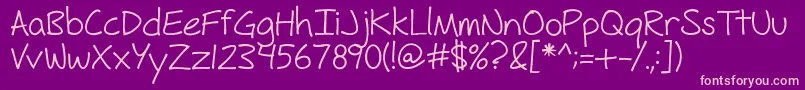 FhHyperboleRegularOtf Font – Pink Fonts on Purple Background
