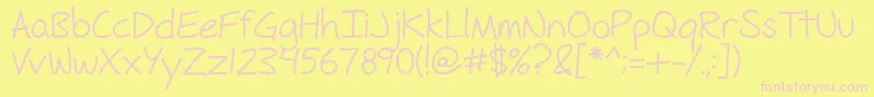 FhHyperboleRegularOtf Font – Pink Fonts on Yellow Background