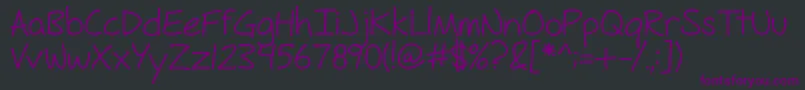 FhHyperboleRegularOtf Font – Purple Fonts on Black Background