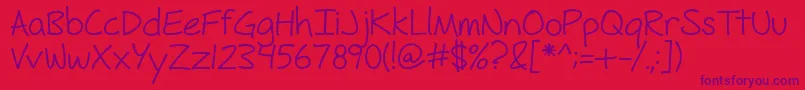 FhHyperboleRegularOtf Font – Purple Fonts on Red Background