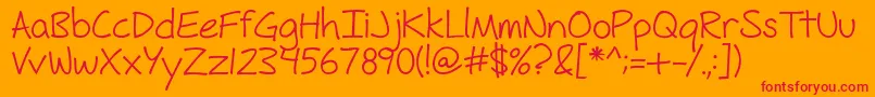 FhHyperboleRegularOtf Font – Red Fonts on Orange Background