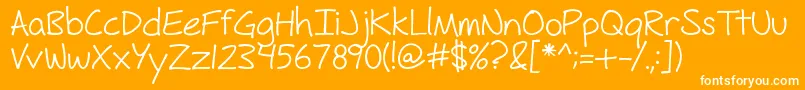 FhHyperboleRegularOtf Font – White Fonts on Orange Background