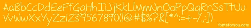FhHyperboleRegularOtf Font – Yellow Fonts on Orange Background