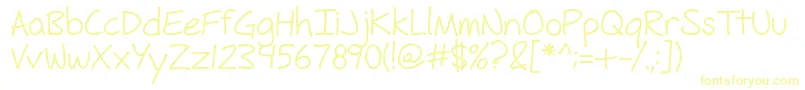 Czcionka FhHyperboleRegularOtf – żółte czcionki