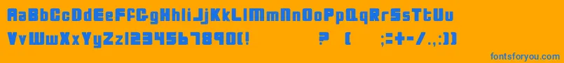 Bios Font – Blue Fonts on Orange Background