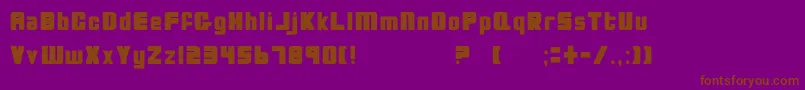 Bios Font – Brown Fonts on Purple Background