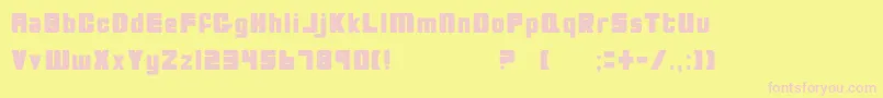 Bios Font – Pink Fonts on Yellow Background