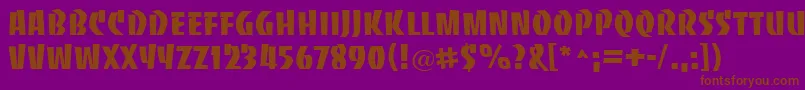 BaccaratuprightRegular Font – Brown Fonts on Purple Background