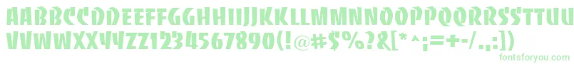 BaccaratuprightRegular-Schriftart – Grüne Schriften