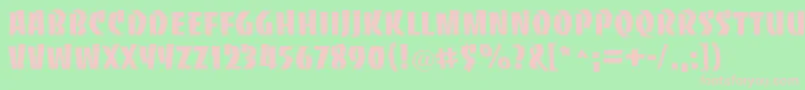 BaccaratuprightRegular Font – Pink Fonts on Green Background