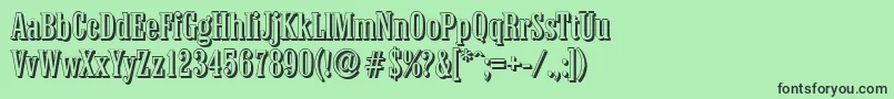 ColonelshadowRegular Font – Black Fonts on Green Background