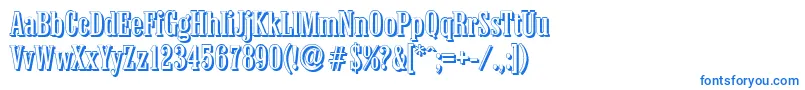 ColonelshadowRegular Font – Blue Fonts on White Background