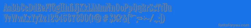 ColonelshadowRegular Font – Gray Fonts on Blue Background