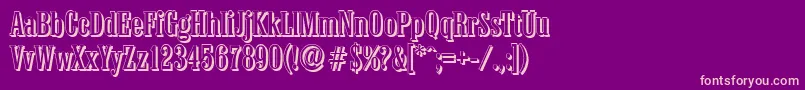 ColonelshadowRegular Font – Pink Fonts on Purple Background